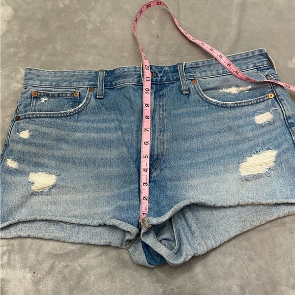 Madewell Destructed Relaxed Denim Shorts Blue distressed 21758 - Picture 6 of 10